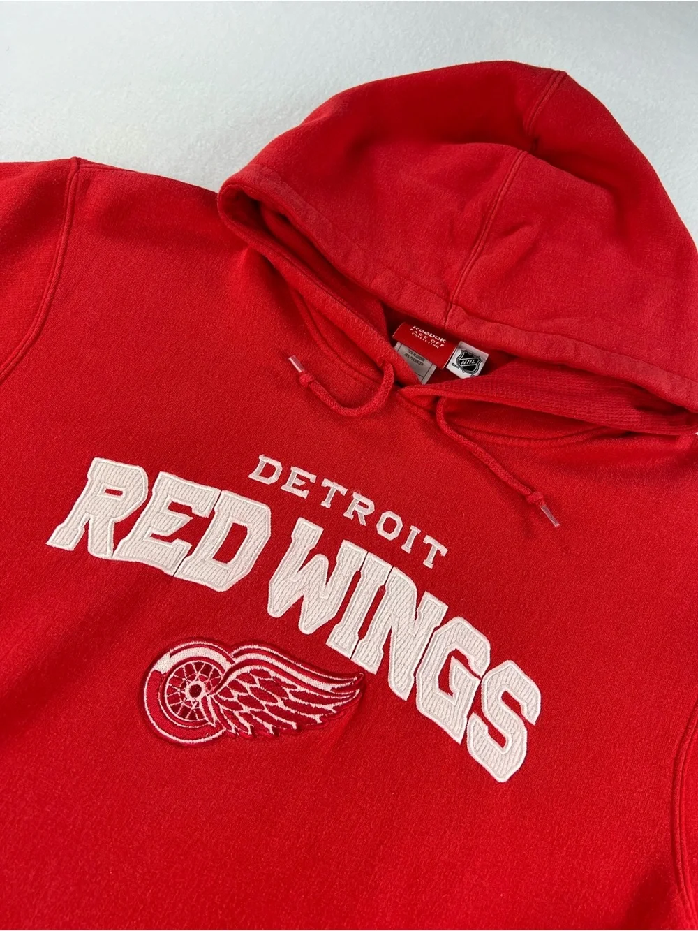 Vintage Y2K Reebok Detroit Red Wings Face Off Collection Pullover Hoodie Size XL
